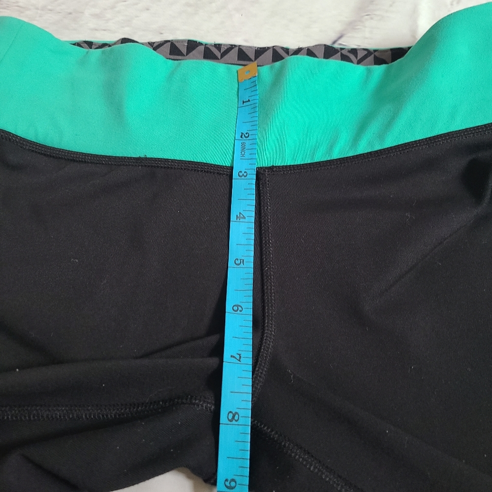💙 Victoria's Secret PINK Mint and Black Leggings - Picture 8 of 9